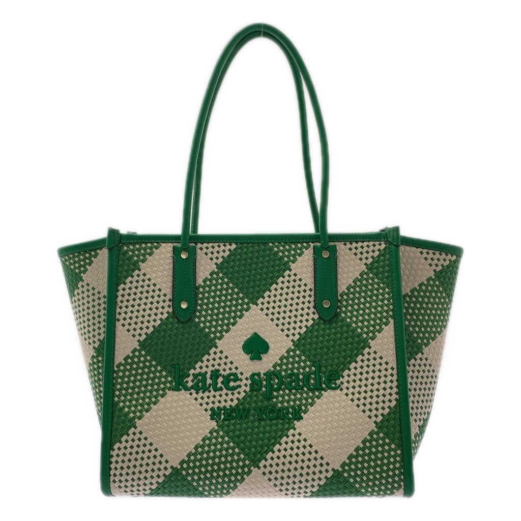 KATE SPADE / 케이트 스페이드 | 그린빈 엘라 깅엄 토트백 |