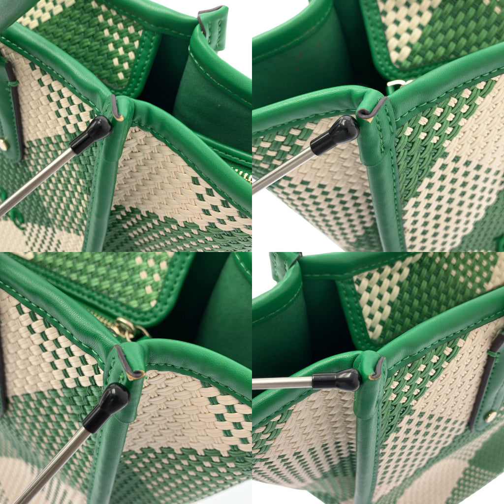 KATE SPADE / 케이트 스페이드 | 그린빈 엘라 깅엄 토트백 |