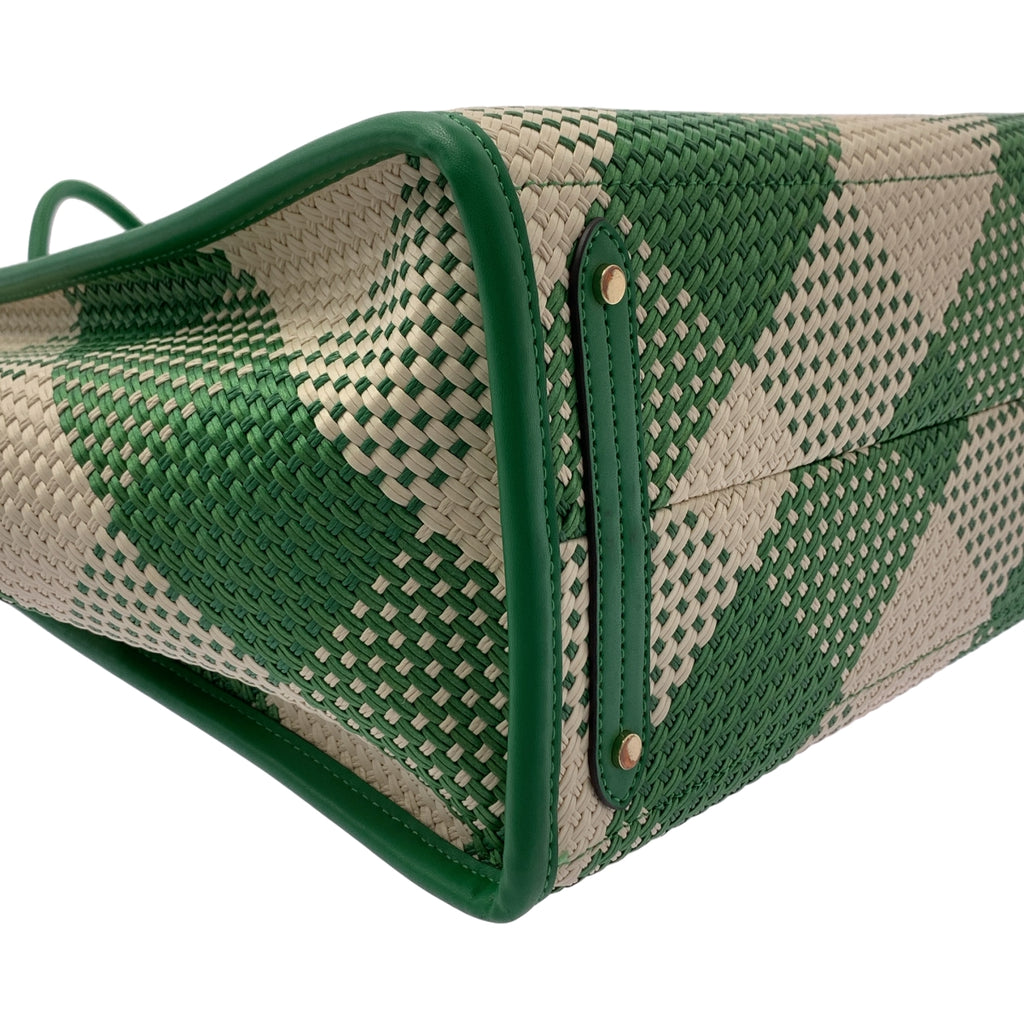 KATE SPADE / 케이트 스페이드 | 그린빈 엘라 깅엄 토트백 |