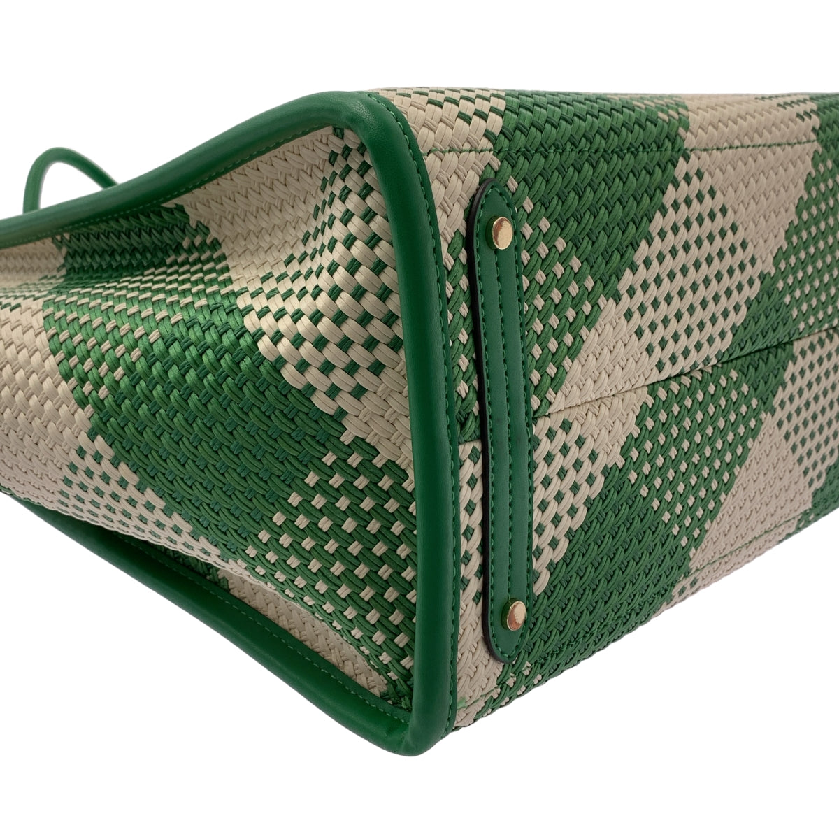 KATE SPADE / 케이트 스페이드 | 그린빈 엘라 깅엄 토트백 |