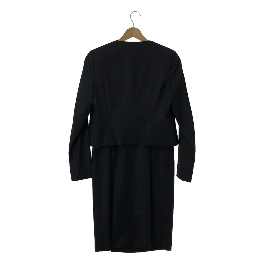 theory luxe / セオリーリュクス | セットアップ EXECUTIVE ウールストレッチ ノーカラージャケット / ワンピース | 38 | ネイビー | レディース