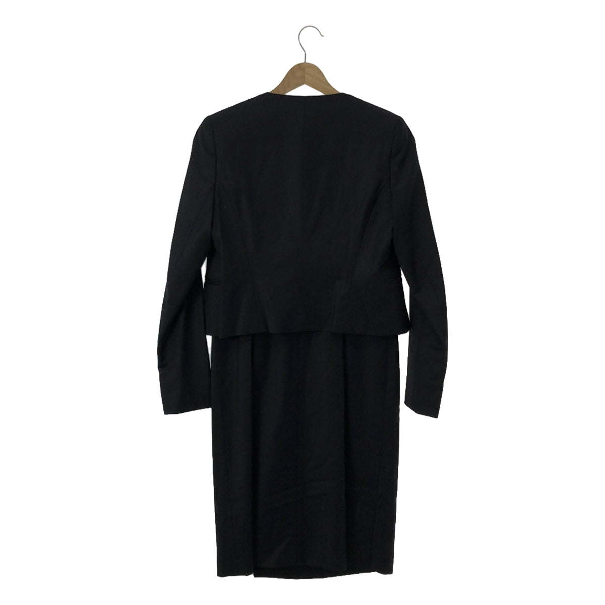 theory luxe / セオリーリュクス | セットアップ EXECUTIVE ウールストレッチ ノーカラージャケット / ワンピース | 38 | ネイビー | レディース