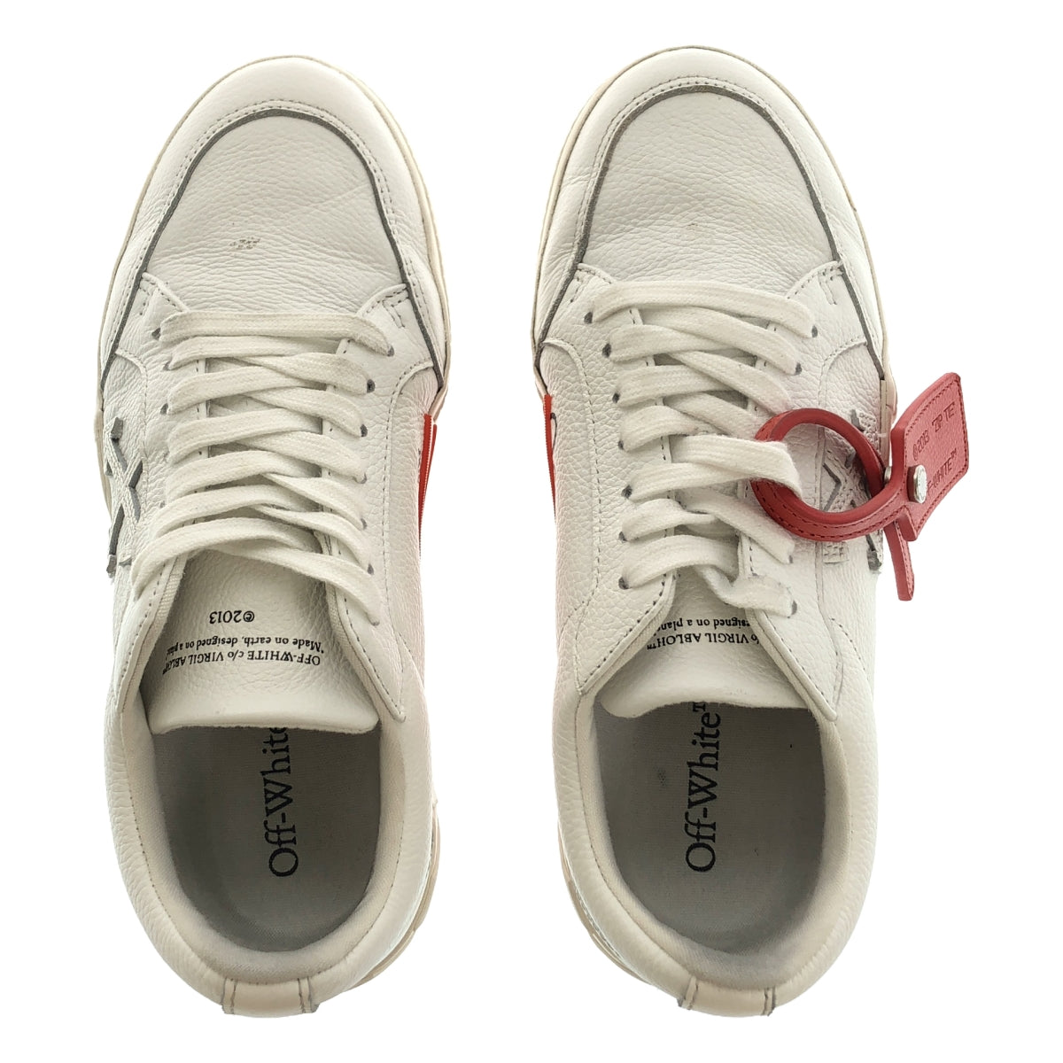 Off-White / オフホワイト | C/O VIRGIL ABLOH / LOW VULCANIZED / レザースニーカー シューズ | 38 | ホワイト | レディース