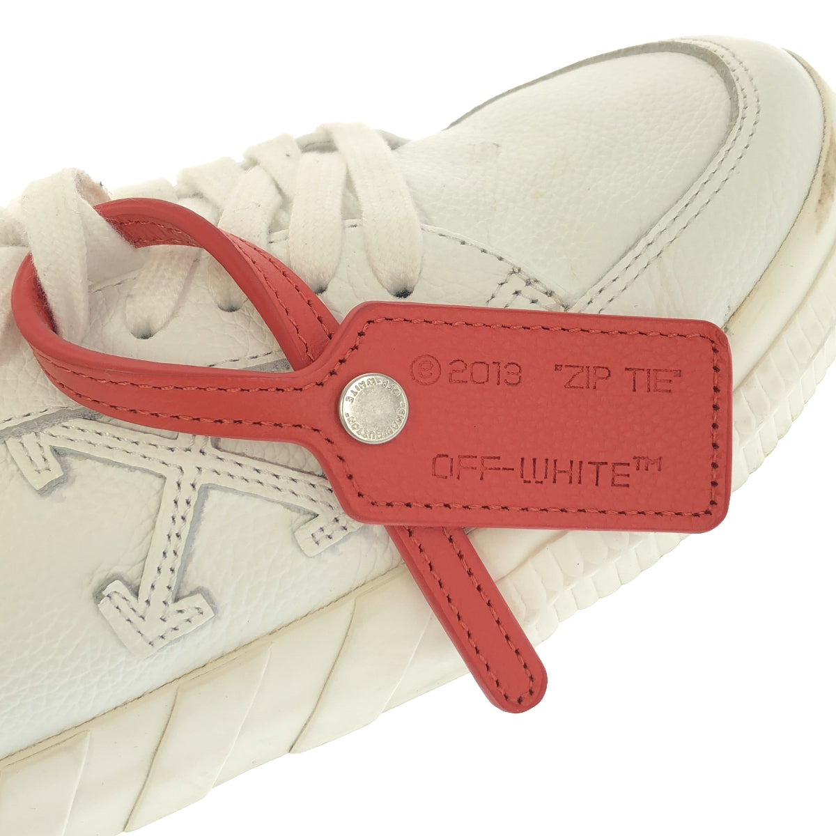 Off-White / オフホワイト | C/O VIRGIL ABLOH / LOW VULCANIZED / レザースニーカー シューズ | 38 | ホワイト | レディース