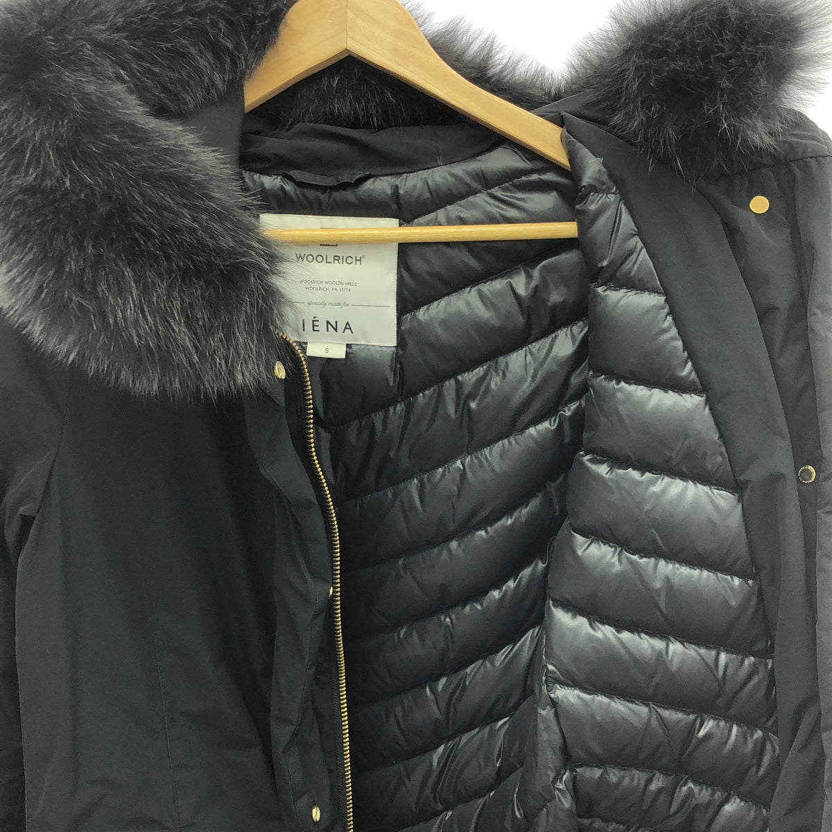 WOOLRICH / 울 리치 | × IENA 별주 BOW BRIDGE 다운 코트 | S | 여성