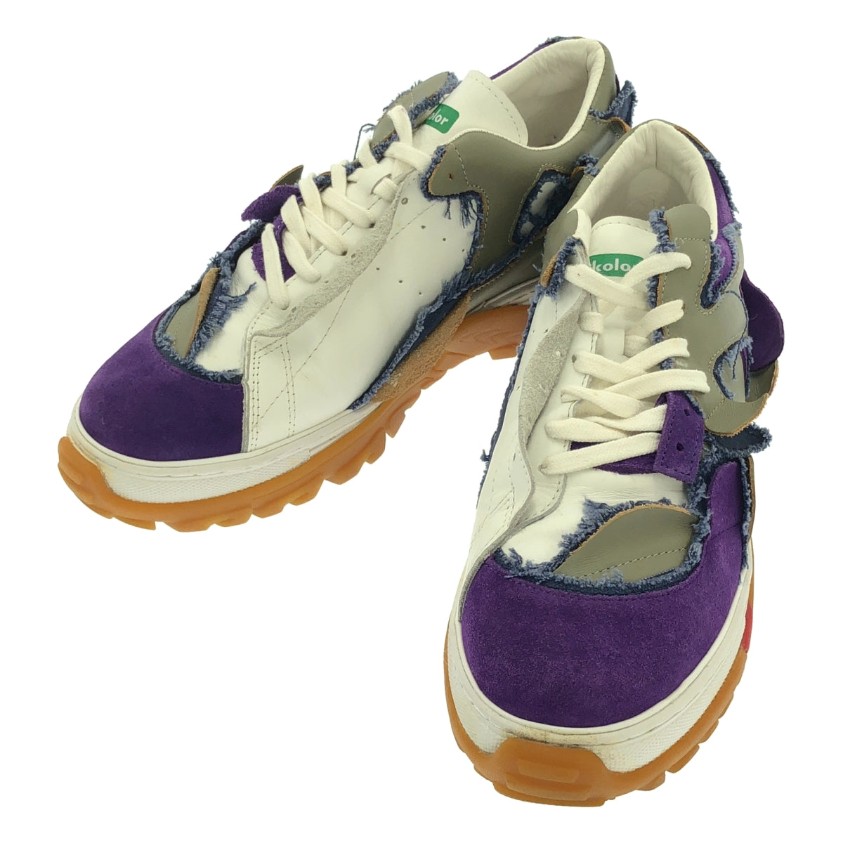 kolor / 컬러 | 스웨이드 재구성 운동화 | 25.5cm | 남성