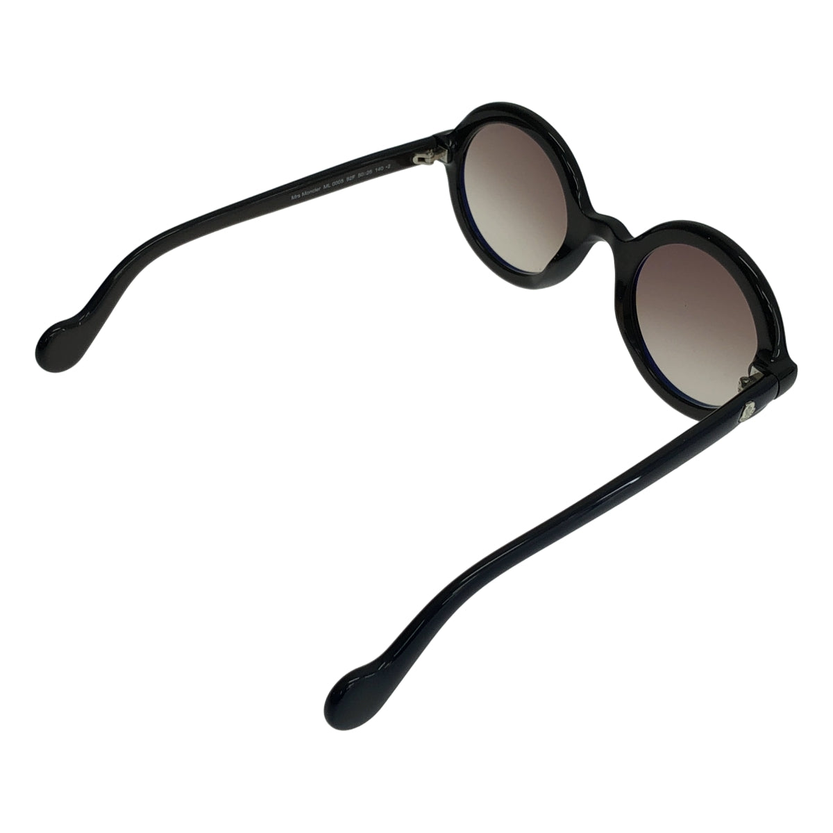 MONCLER / モンクレール | ラウンド サングラス アイウェア | 50◻︎26 140 | ネイビー / ブラウン