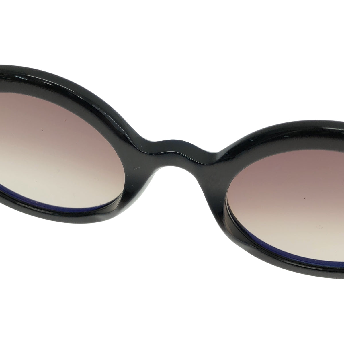 MONCLER / モンクレール | ラウンド サングラス アイウェア | 50◻︎26 140 | ネイビー / ブラウン