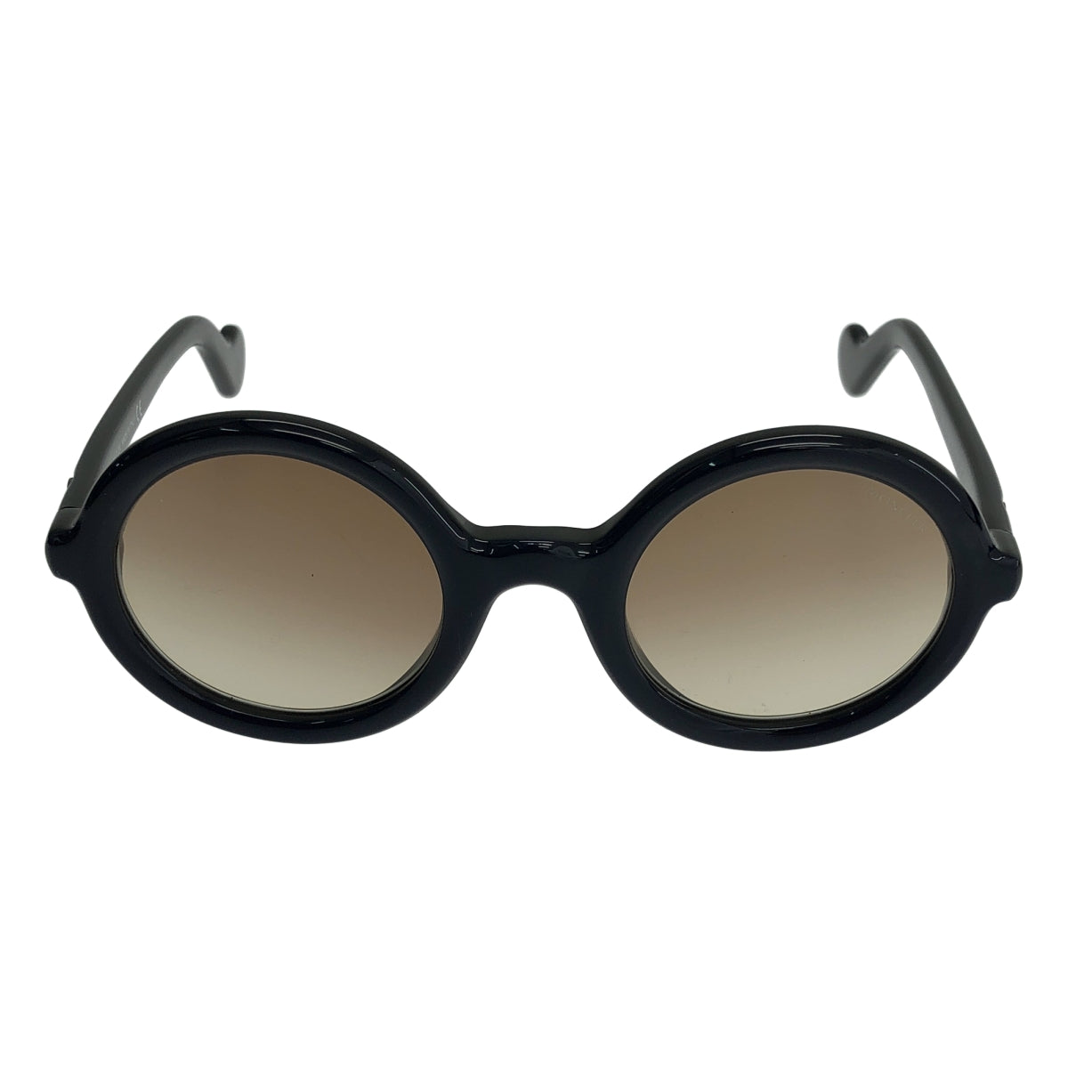 MONCLER / モンクレール | ラウンド サングラス アイウェア | 50◻︎26 140 | ネイビー / ブラウン