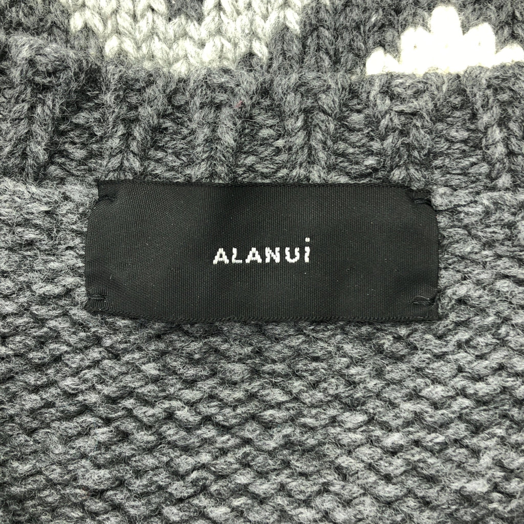 ALANUI / 알라누이 | For The Love Of Pengui 펭귄 인터샤 울 풀오버 니트 | S | 그레이 |