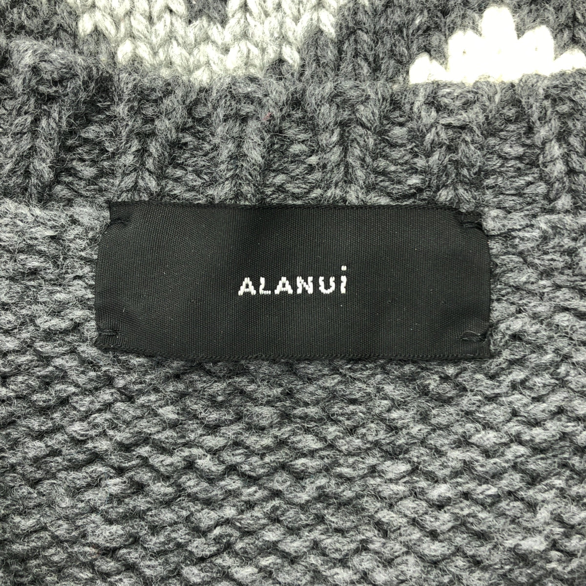 ALANUI / アラヌイ | For The Love Of Pengui ペンギン インターシャ ウール  プルオーバーニット | S | グレー | メンズ