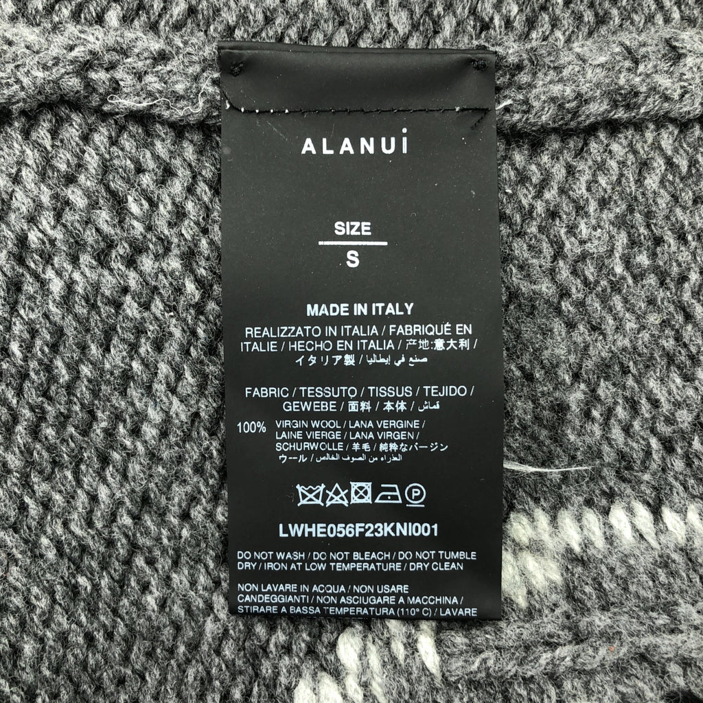 ALANUI / 알라누이 | For The Love Of Pengui 펭귄 인터샤 울 풀오버 니트 | S | 그레이 |