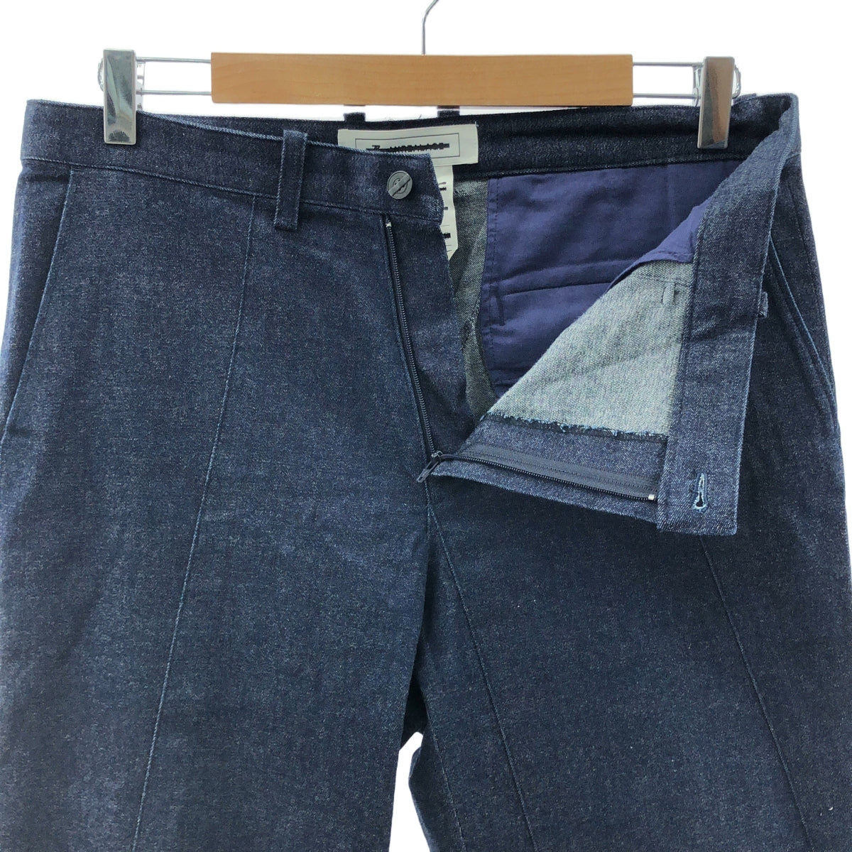 ANREALAGE / 언리어레이지 | 대각선 심 스트레칭 데님 바지 | 40 | 인디고 | 남성