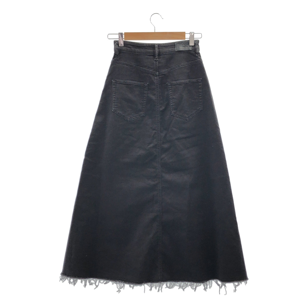 DIESEL / ディーゼル | レザーパッチ ロゴボタン カットオフ デニムスカート | 23 | レディース