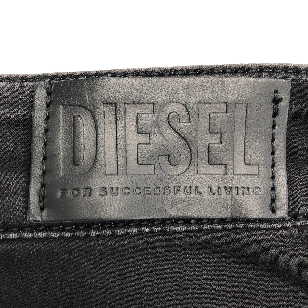 DIESEL / ディーゼル | レザーパッチ ロゴボタン カットオフ デニムスカート | 23 | レディース