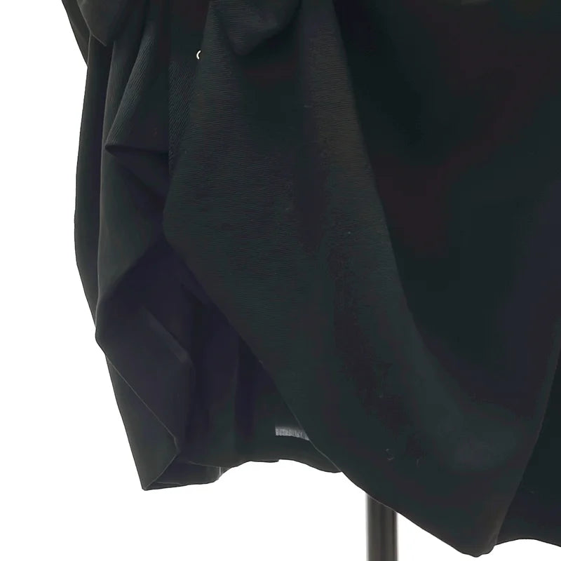 noir kei ninomiya / ノワールケイニノミヤ | 2023AW | アシンメトリー リボン装飾 ドローストリング スカート / 裏地付き | M | レディース