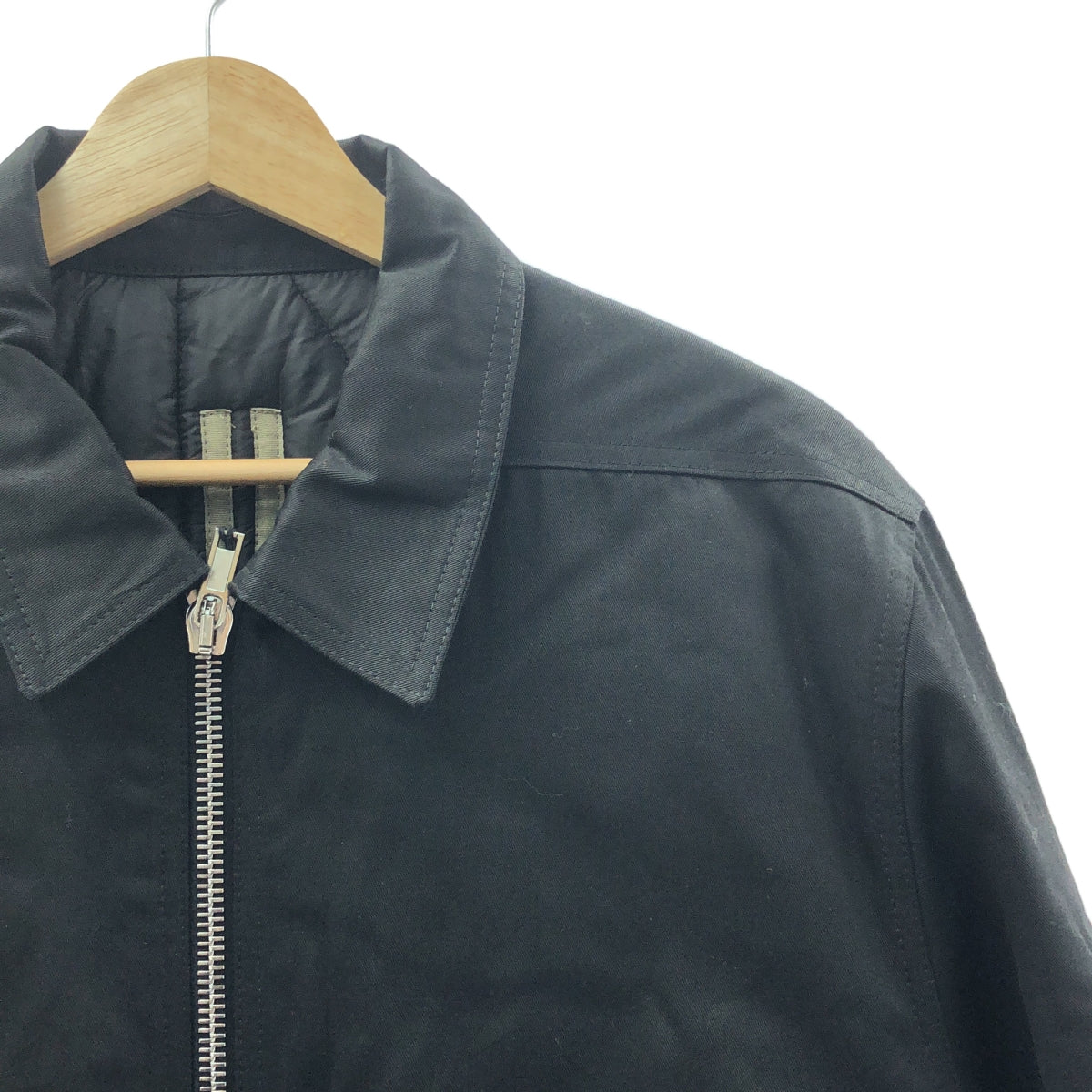 【美品】  Rick Owens DRKSHDW / リック・オウエンス・ダークシャドウ | 2023AW | ZIP FRONT JKT キルティングジップアップジャケット | M | ブラック | メンズ