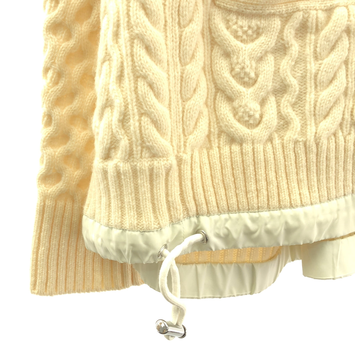 sacai / サカイ | 2017AW | ウール フリンジ ケーブル ニットカーディガン | 1 | レディース