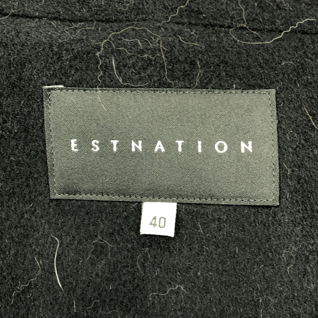 ESTNATION / 에스트네이션 | 폭스퍼 후드 롱 코트 | 40 | 여성