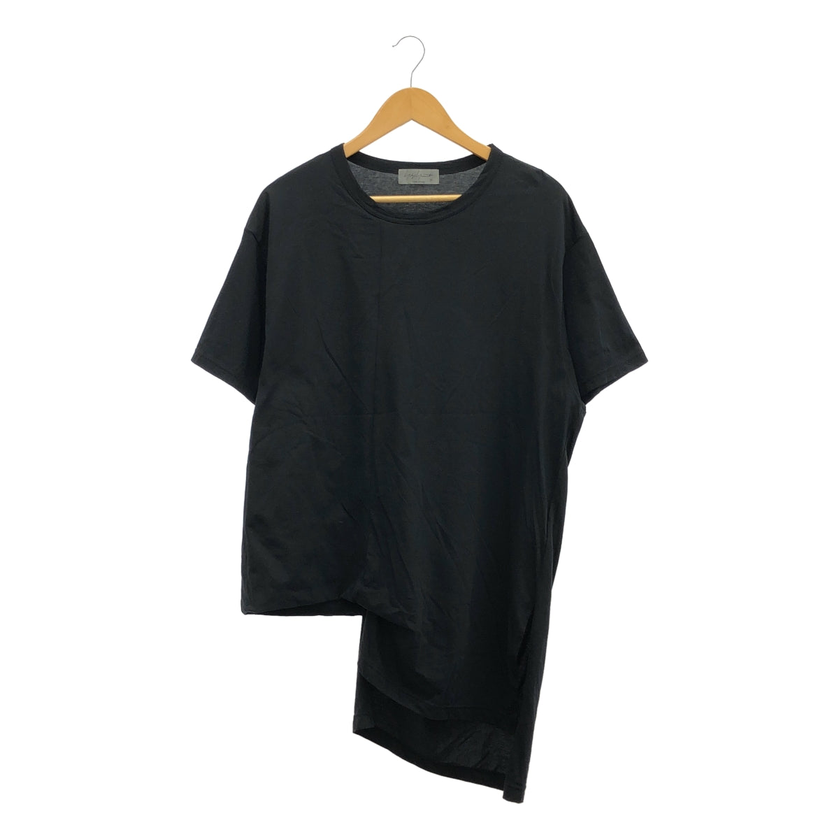 YOHJI YAMAMOTO POUR HOMME | 棉質不對稱下擺短袖上衣 | 尺寸 3 | 男款
