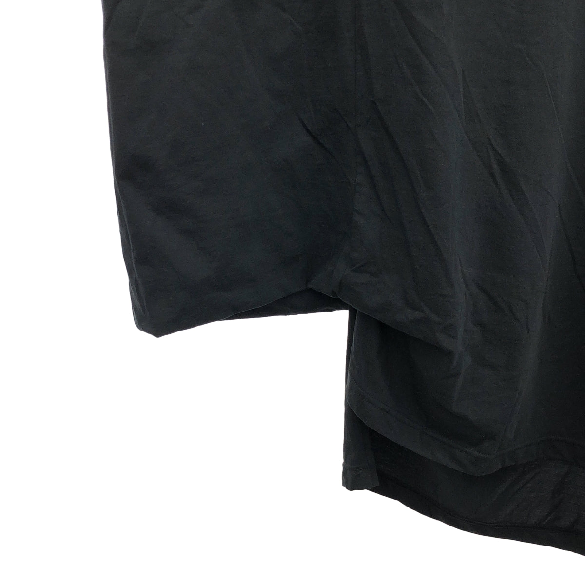 YOHJI YAMAMOTO POUR HOMME | 棉質不對稱下擺短袖上衣 | 尺寸 3 | 男款
