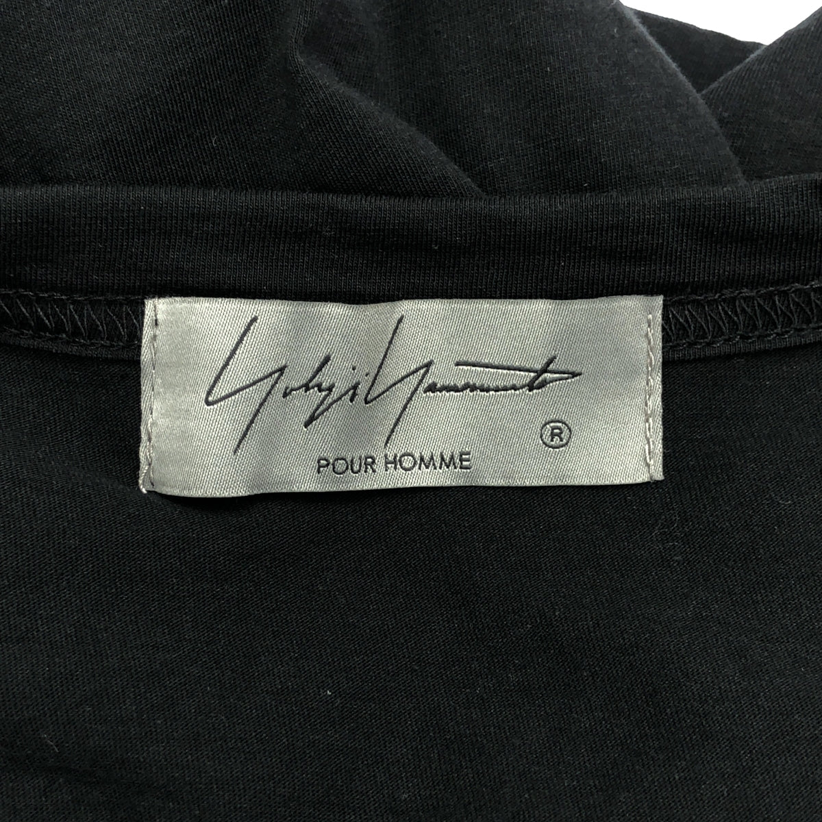 YOHJI YAMAMOTO POUR HOMME | 棉質不對稱下擺短袖上衣 | 尺寸 3 | 男款