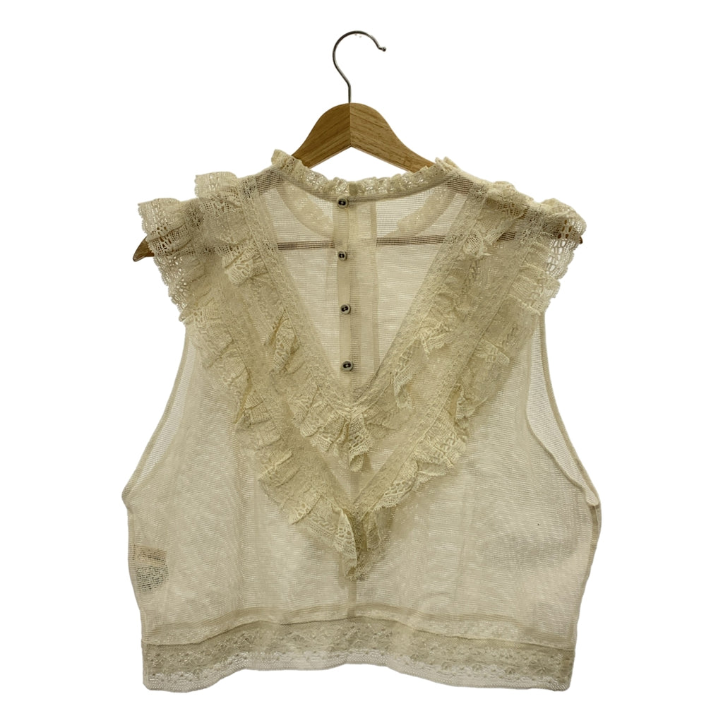 Dot＆Stripes CHILD WOMAN / ドットアンドストライプス | コットンメッシュ レースノースリーブブラウス | F | レディース