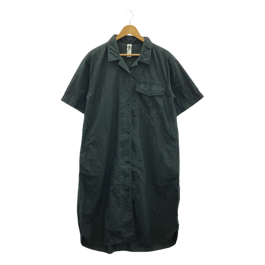 MHL. / MHL Margaret Howell | Open collar shirt dress | 2 | Dark green | Women's