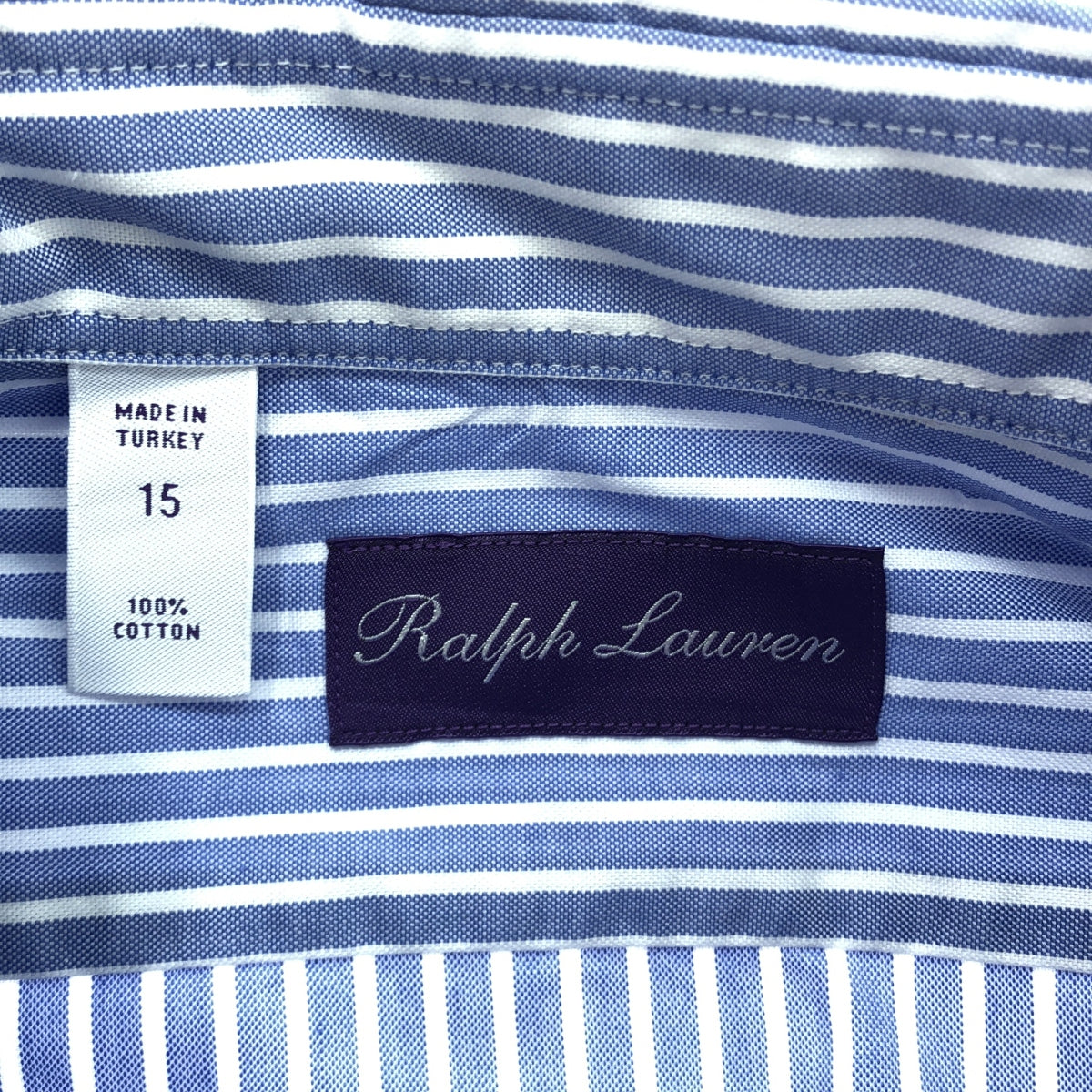 RALPH LAUREN PURPLE LABEL / ラルフローレンパープルレーベル | コットン ストライプ シャツ | 15 | メンズ