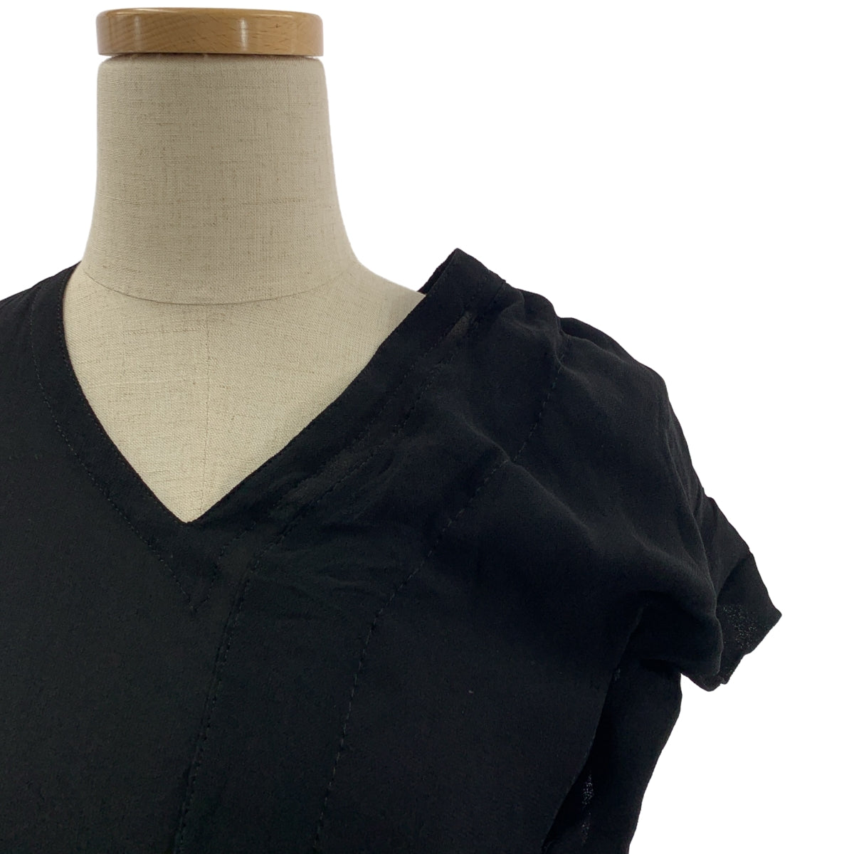 Y's / Y's Yohji Yamamoto | 2008 春夏系列 | 人造絲不對稱露背褶皺長襯衫 | 1 碼 | 女款