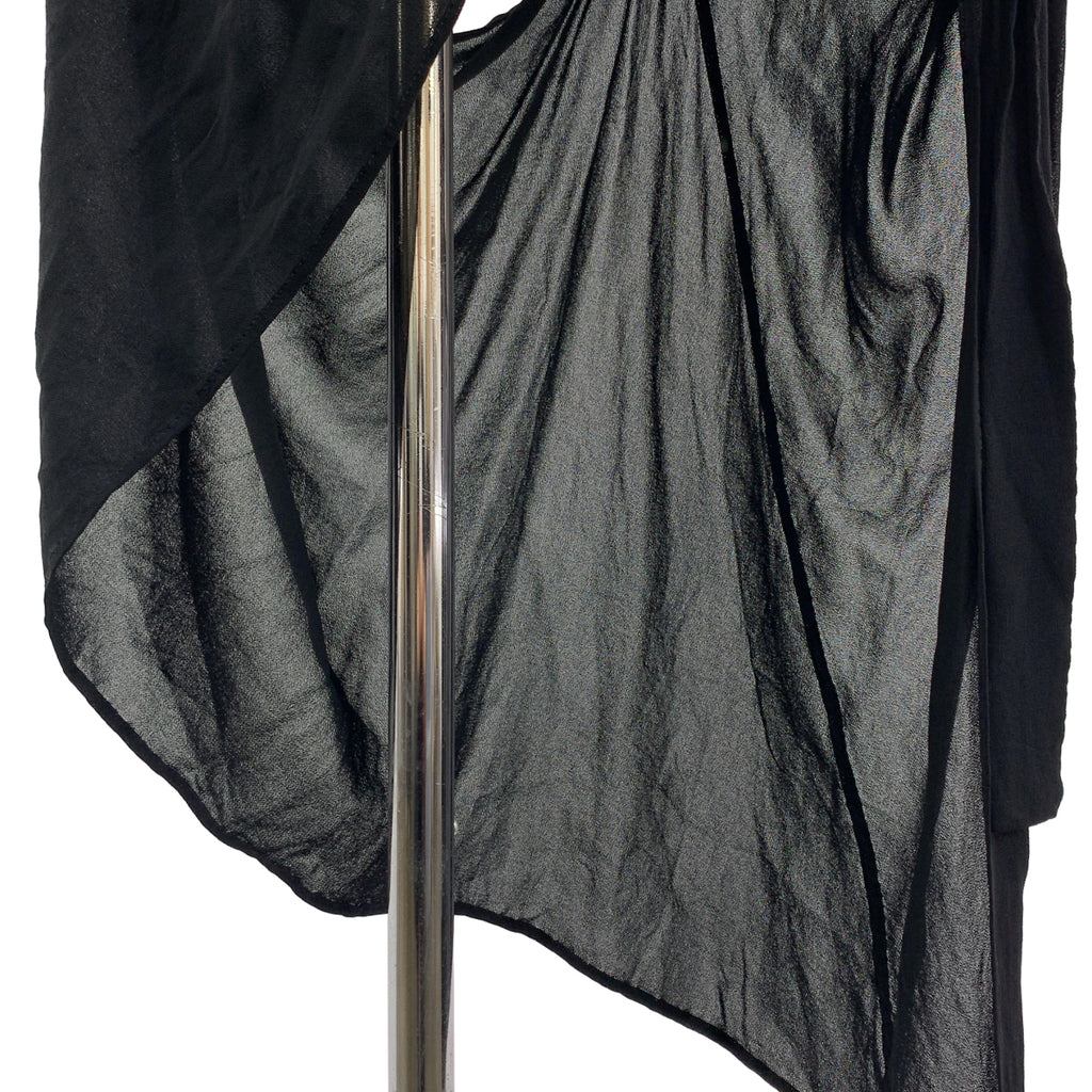 Y's / Y's Yohji Yamamoto | 2008 春夏系列 | 人造絲不對稱露背褶皺長襯衫 | 1 碼 | 女款