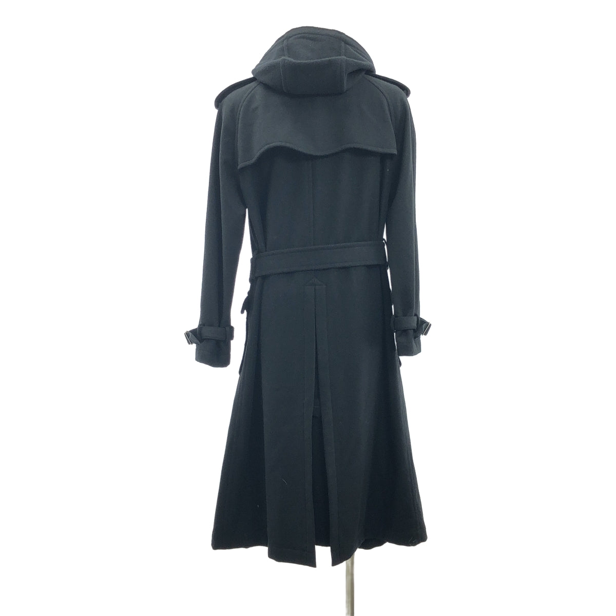 [近新] COMME des GARÇONS HOMME PLUS | 2020 秋冬 | 毛氈羊毛多層粗呢大衣 | S尺寸 | 黑色 | 男款