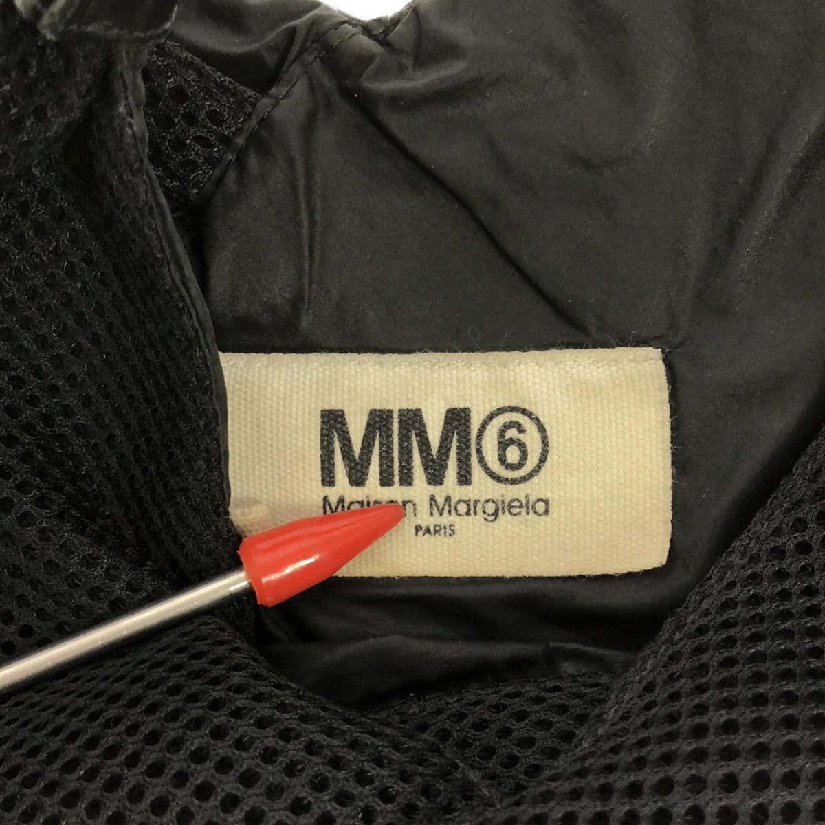 MM6 Maison Margiela / エムエムシックスメゾンマルジェラ | Japanese Net Farbric ジャパニーズ トライアングル ミニ トートバッグ |