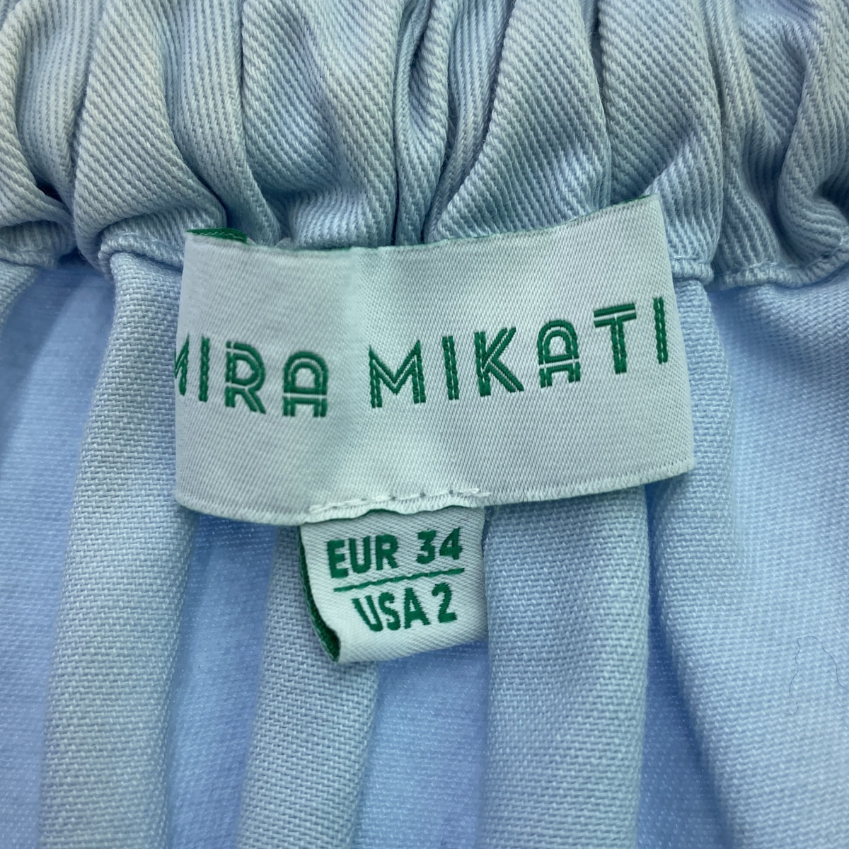 米拉米卡蒂 |棉質貼片褶皺連身裙 | 34 |淺藍色 |女性的