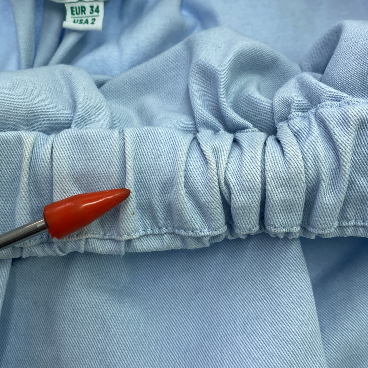 米拉米卡蒂 |棉質貼片褶皺連身裙 | 34 |淺藍色 |女性的