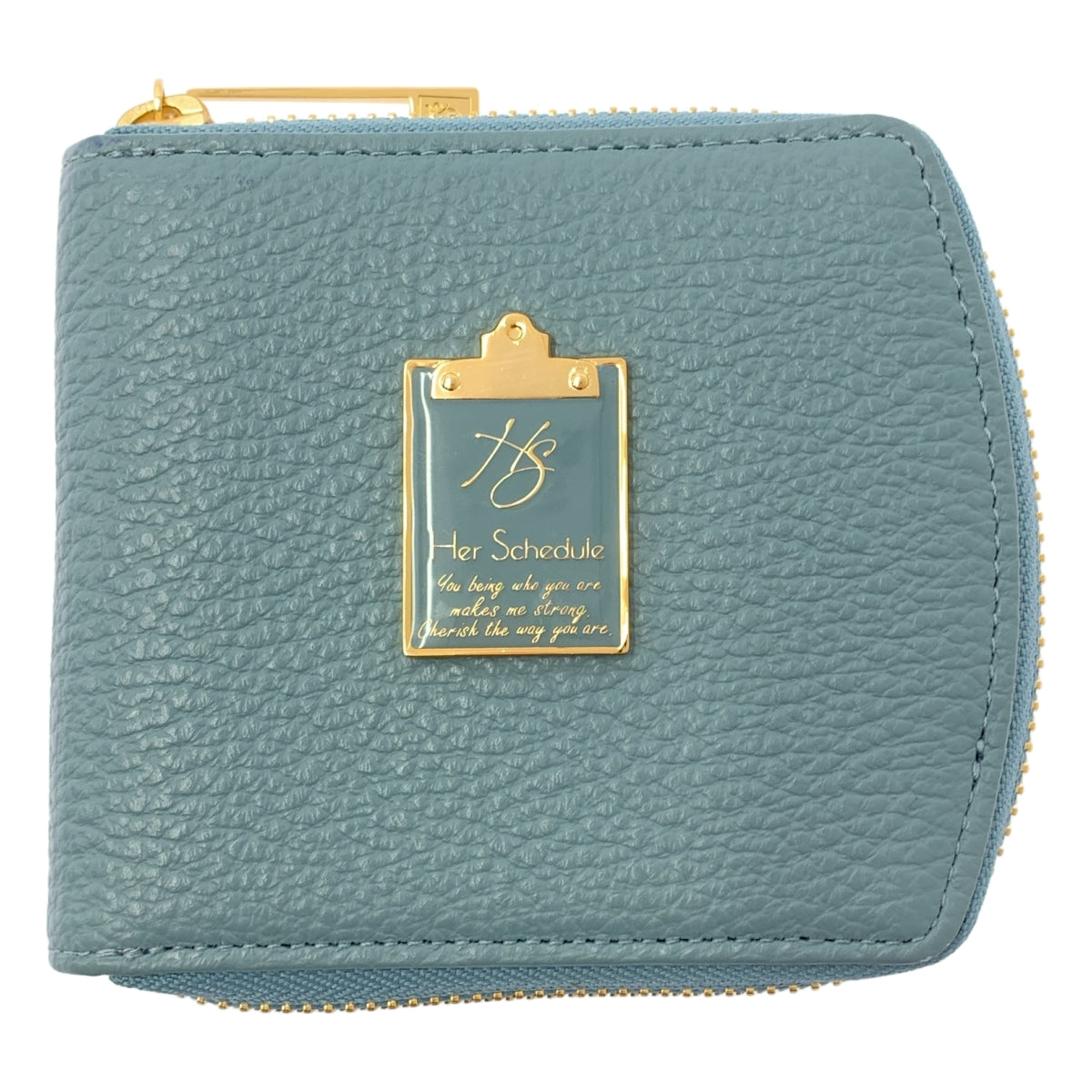 Her Schedule / 하 스케줄 | 로고 라운드 Zip 컴팩트 지갑 지갑 |