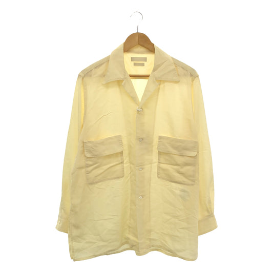 【美品】  YOKE / ヨーク | OPEN COLLAR SHIRT オープンカラーシャツ | 1 | クリーム | メンズ