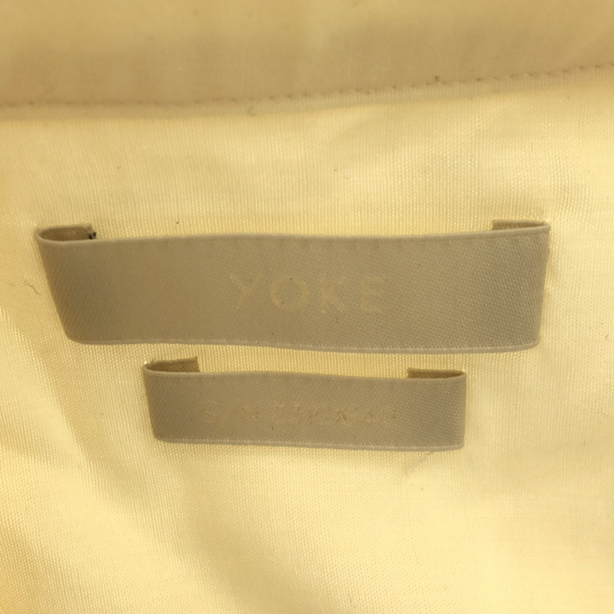 【미품】 YOKE / 요크 | OPEN COLLAR SHIRT 오픈 컬러 셔츠 | 1 | 크림 | 남성