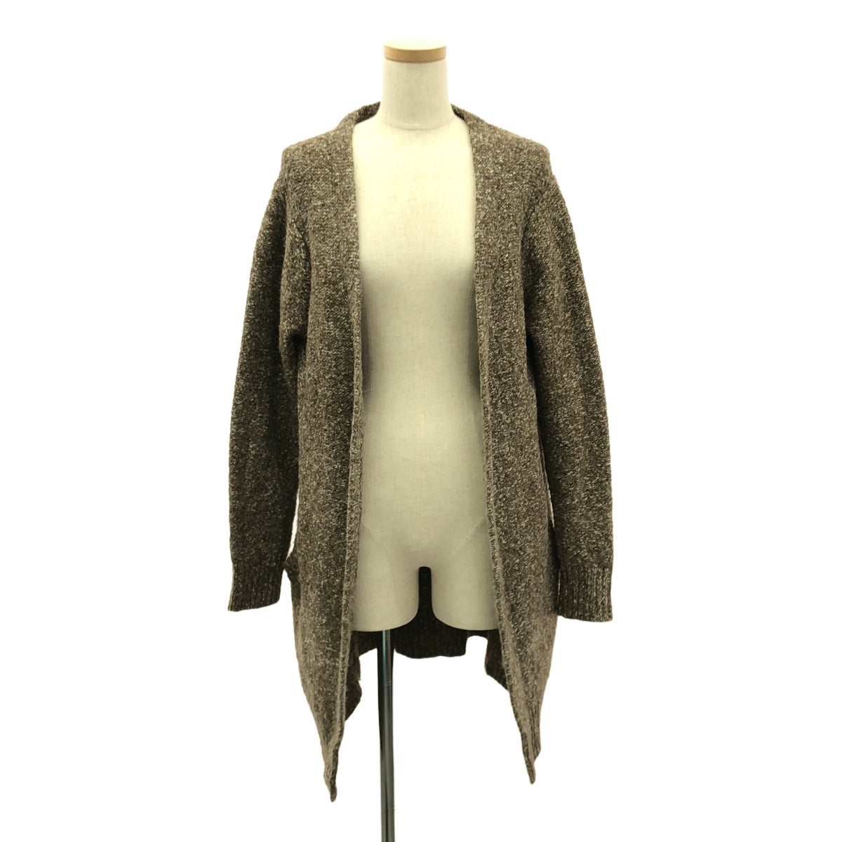 STELLA McCARTNEY / ステラマッカートニー | ウール ロングニット カーディガン | F | ブラウン | レディース