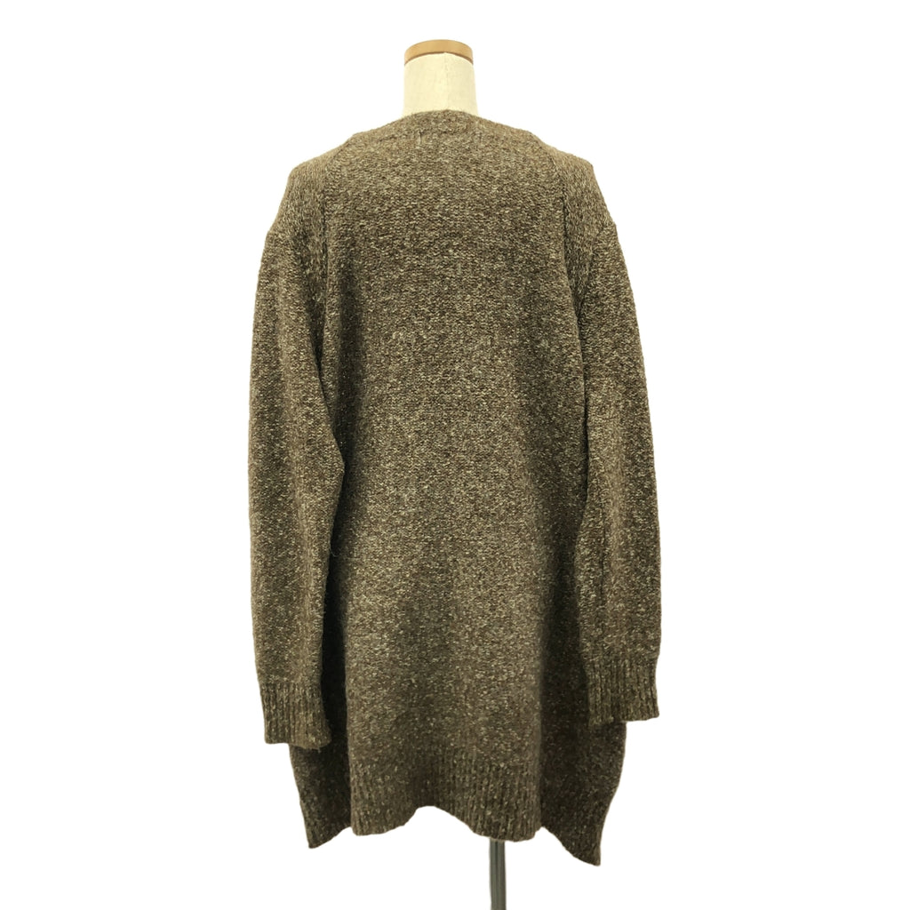 STELLA McCARTNEY / ステラマッカートニー | ウール ロングニット カーディガン | F | ブラウン | レディース