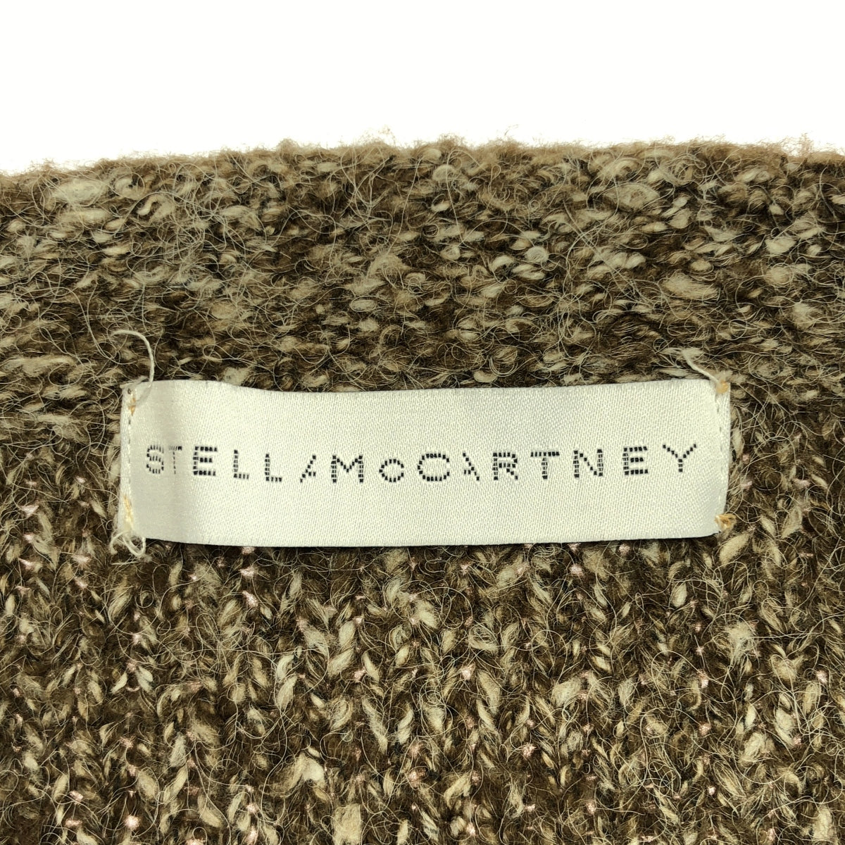STELLA McCARTNEY / ステラマッカートニー | ウール ロングニット カーディガン | F | ブラウン | レディース