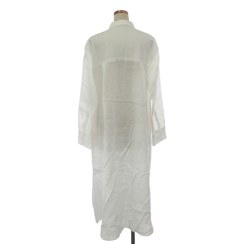 【美品】  Deuxieme Classe / ドゥーズィエムクラス | 2022SS | EVERYDAY I LIKE. リネン シャツワンピース | ホワイト | レディース