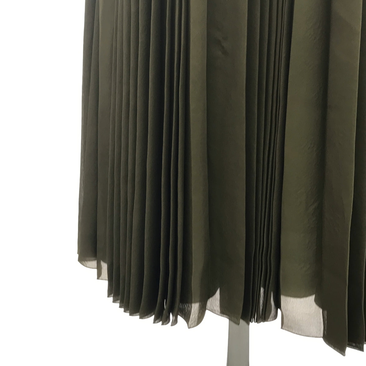 [Beautiful Condition] Drawer | Silk Chiffon Pleated Long Skirt | Size 38 | Khaki | Women's