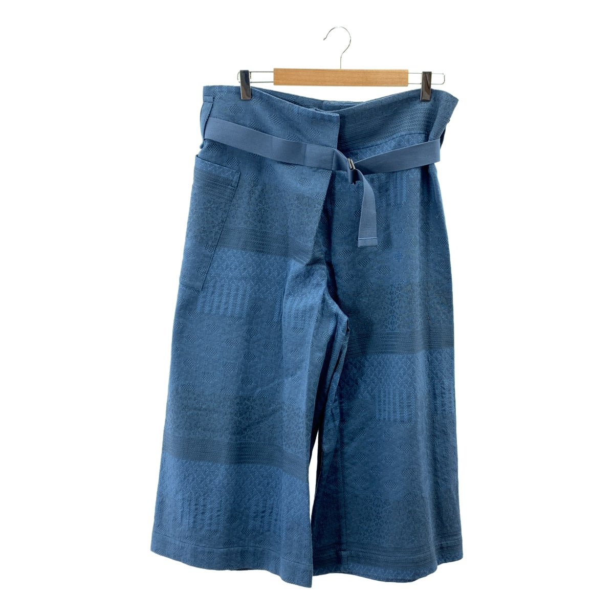 me ISSEY MIYAKE プリーツ クロップドワイドパンツ 緑 me ISSEY MIYAKE