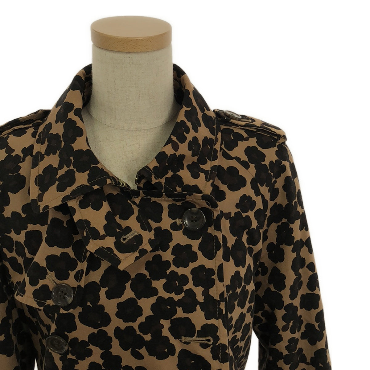 MUVEIL | Leopard Trench Coat | 38 | Brown/Black | Women's