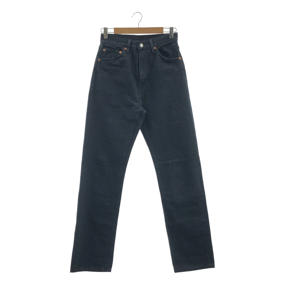 LEVI'S VINTAGE CLOTHING LVC / 리바이스 빈티지 클로징 | 1950s 701 JEANS 세르비지 블랙 먼로 데님 팬츠 | W27 | 블랙 | 여성