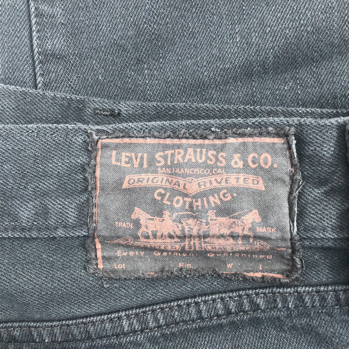 LEVI'S VINTAGE CLOTHING LVC / 리바이스 빈티지 클로징 | 1950s 701 JEANS 세르비지 블랙 먼로 데님 팬츠 | W27 | 블랙 | 여성
