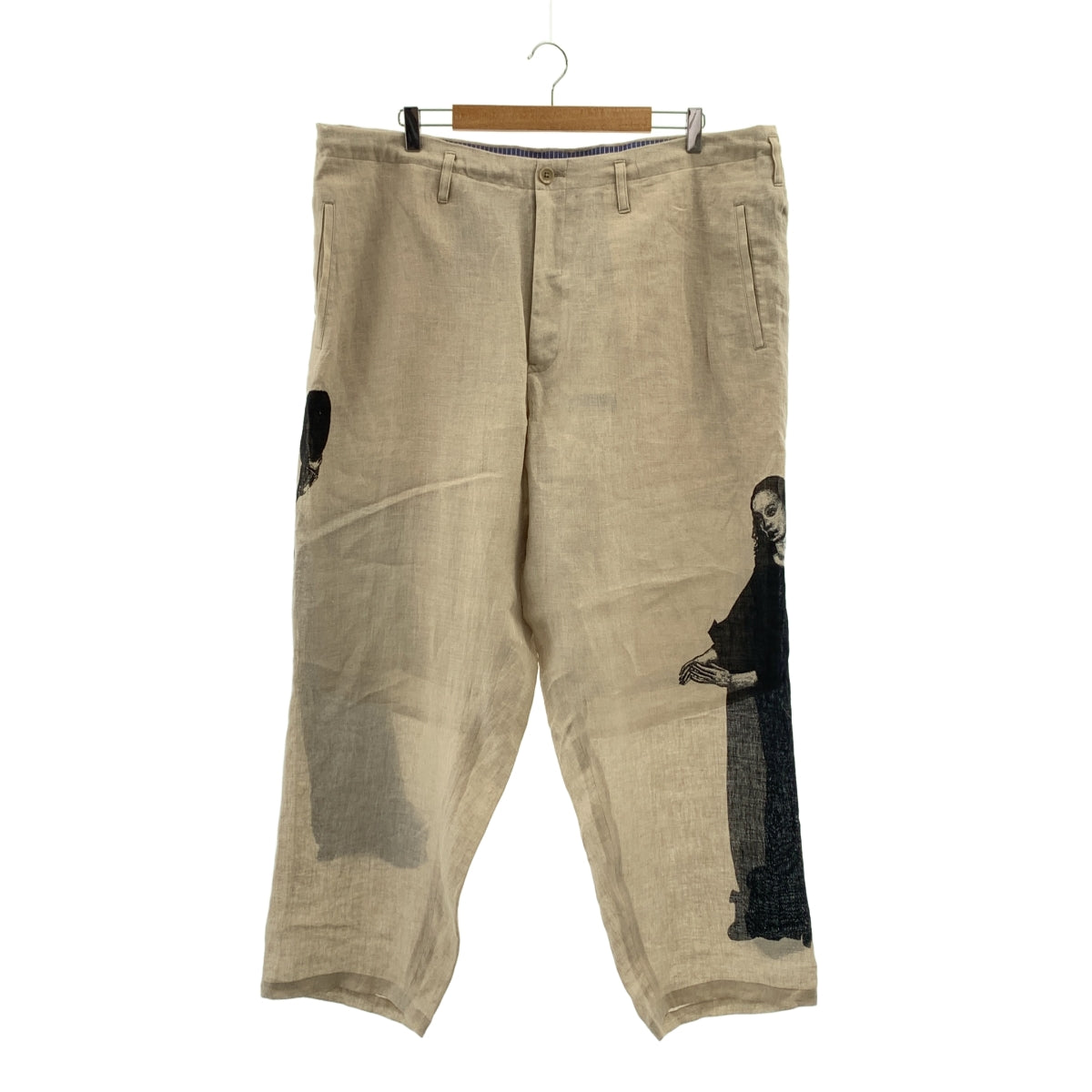 YOHJI YAMAMOTO POUR HOMME / ヨウジヤマモトプールオム | 2024SS | Look7 U-LADY PRINT PANTS / ドローストリング ワイド パンツ | 2 | メンズ