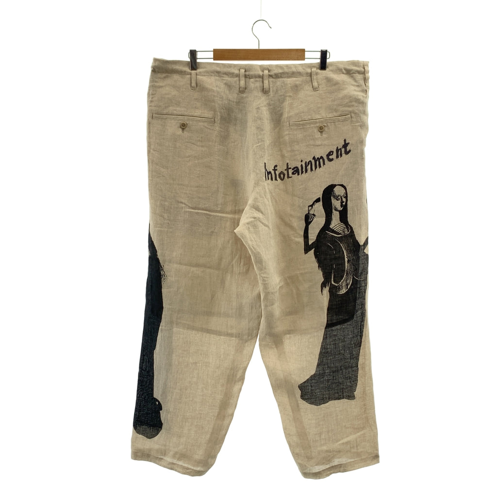 YOHJI YAMAMOTO POUR HOMME / 요우지야마모토 풀 옴므 | 2024SS | Look7 U-LADY PRINT PANTS / 드로스트링 와이드 팬츠 | 2 | 맨즈