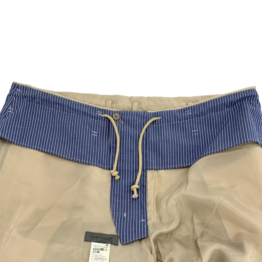 YOHJI YAMAMOTO POUR HOMME / 요우지야마모토 풀 옴므 | 2024SS | Look7 U-LADY PRINT PANTS / 드로스트링 와이드 팬츠 | 2 | 맨즈